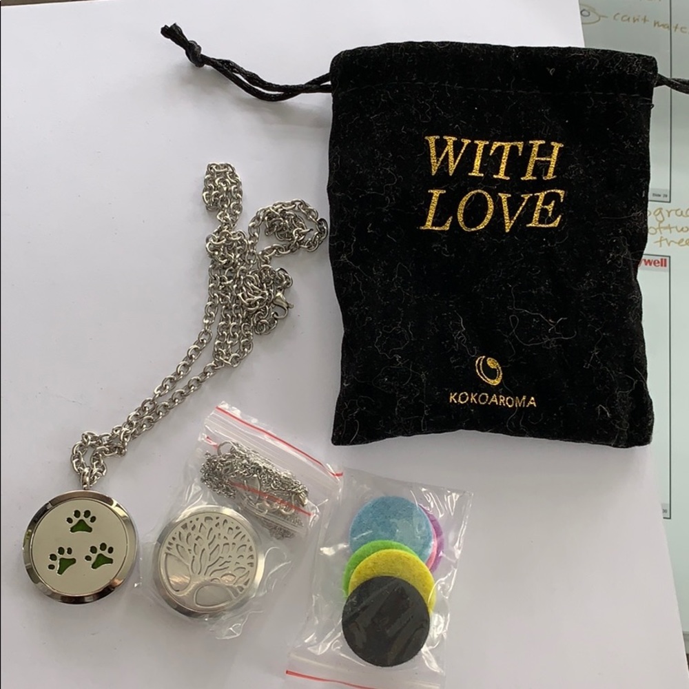 2 essential oil necklaces